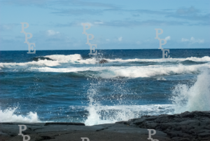Hawaiian Ocean Black Sand
